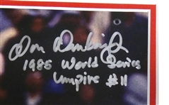 Don Denkinger Autographed 1985 World Series Game 6 Blown Call Ticket Display