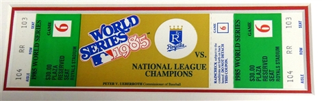 Don Denkinger Autographed 1985 World Series Game 6 Blown Call Ticket Display