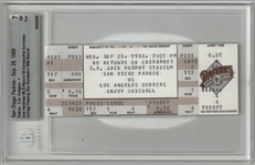 Orel Hershiser BGS 7 Scoreless Innings Record Ticket