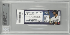 Justin Verlander 2nd No Hitter Ticket - BGS 8
