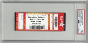 2021 World Series Game 6 Ticket - PSA 9