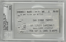 Bud Smith 2001 No Hitter Ticket - BGS 5