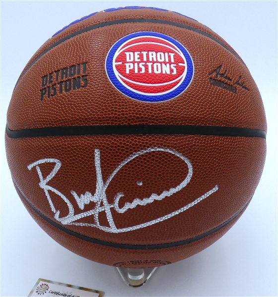 Bill Laimbeer Autographed Pistons Basketball