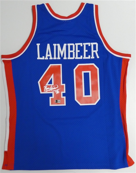 Bill Laimbeer Autographed Pistons Mitchell & Ness Jersey