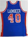 Bill Laimbeer Autographed Pistons Mitchell & Ness Jersey