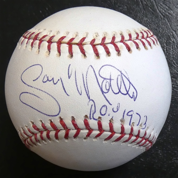 Gary Matthews Autographed Baseball w/ ROY