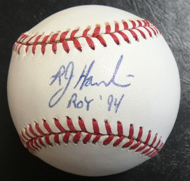Bob Hamelin Autographed Baseball w/ ROY
