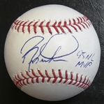 Barry Larkin Autographed Baseball w/ MVP