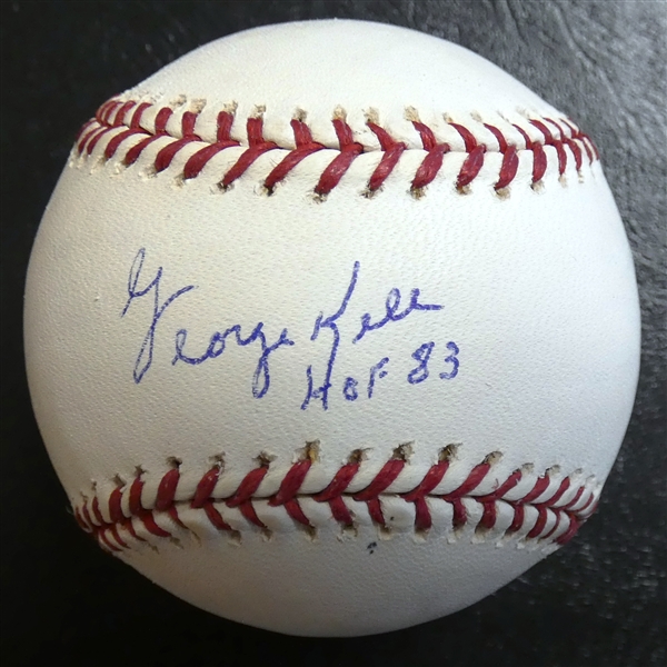 George Kell Autographed Baseball w/ HOF