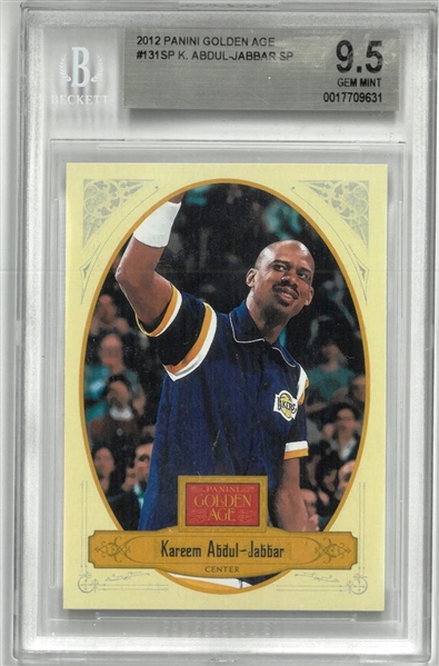 Kareem Abdul-Jabbar BGS 9.5 2012 Panini Golden Age