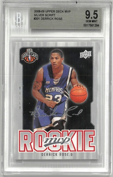 Derrick Rose BGS 9.5 2008-09 UD MVP Silver