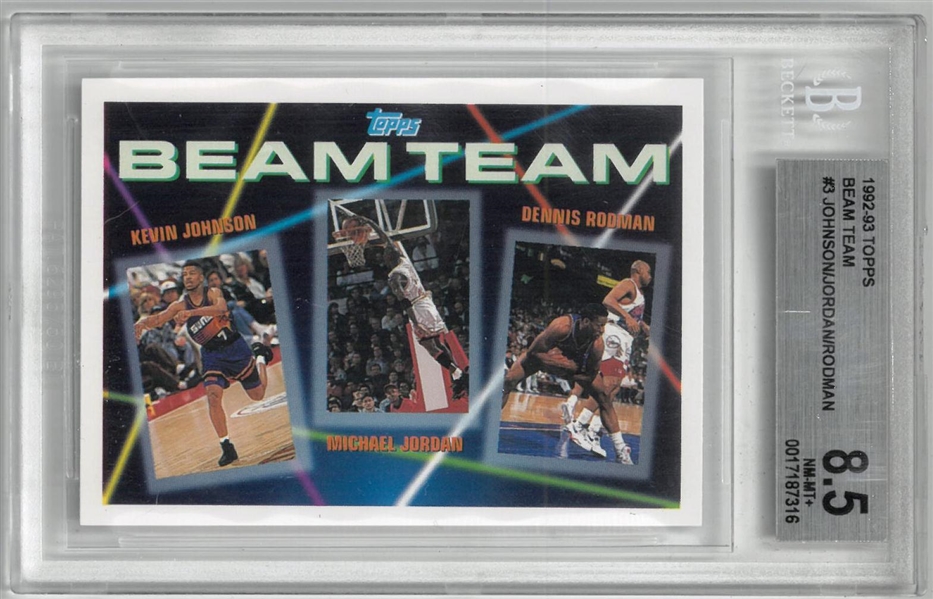Jordan/Rodman/Johnson BGS 8.5 1992-93 Topps Beam Team