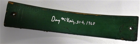 Denny McLain Autographed Tiger Stadium Seat Slat