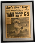 1955 World Series Framed Daily Mirror