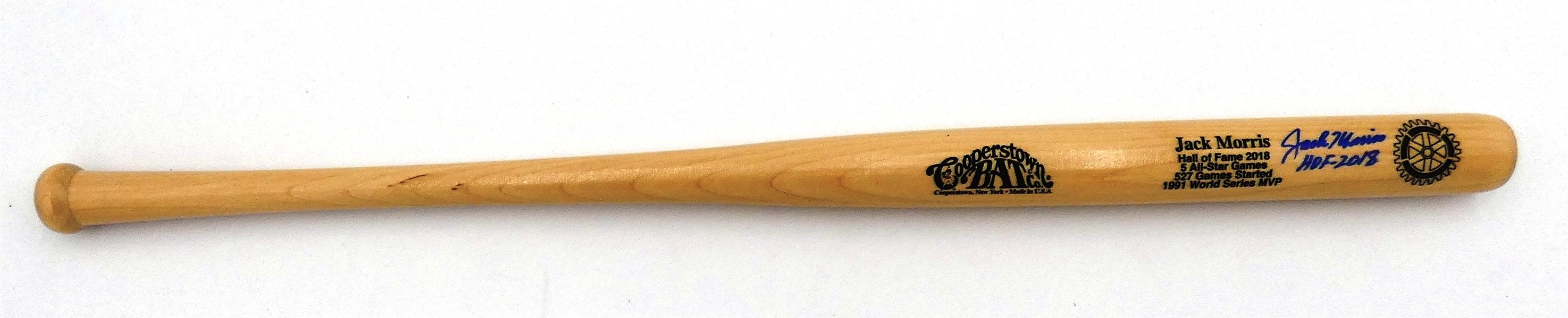 Jack Morris Autographed Mini Bat