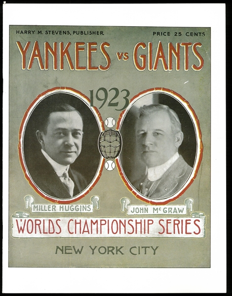 Limited Edition Replica 1923 World Series Program