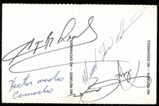 Sugar Ray Leonard, Hector "Macho" Camacho, Matthew Saad Muhammad & one other Autographed Ticket