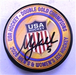 Megan Keller Autographed 2026 Gold Medal USA Puck