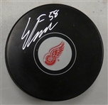 Emmitt Finnie Autographed Red Wings Puck