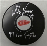 Mike Vernon Autographed Red Wings Puck w/ Conn Smythe