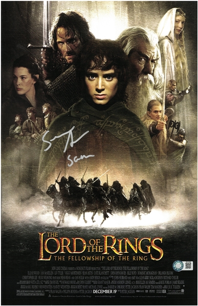 Sean Astin Autographed "Lord of the Rings" 11x17 Poster