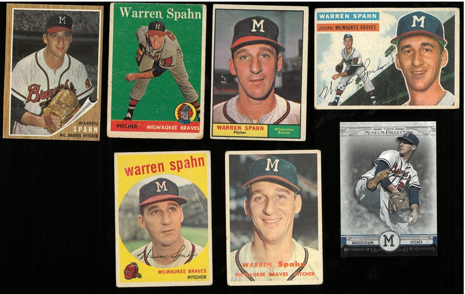 Warren Spahn Card Lot