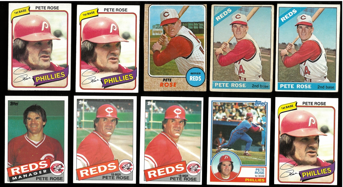 Pete Rose Card Lot
