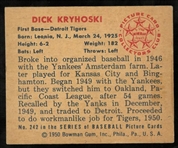 Dick Kryhoski 1950 Bowman