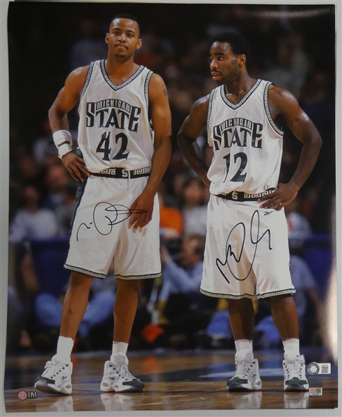 Morris Peterson & Mateen Cleaves Autographed 16x20