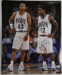 Morris Peterson & Mateen Cleaves Autographed 16x20