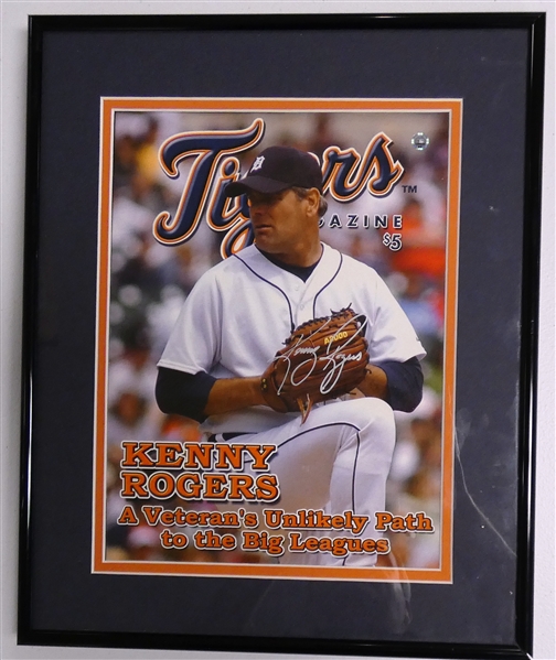 Kenny Rogers Autographed Framed Tigers Magazine