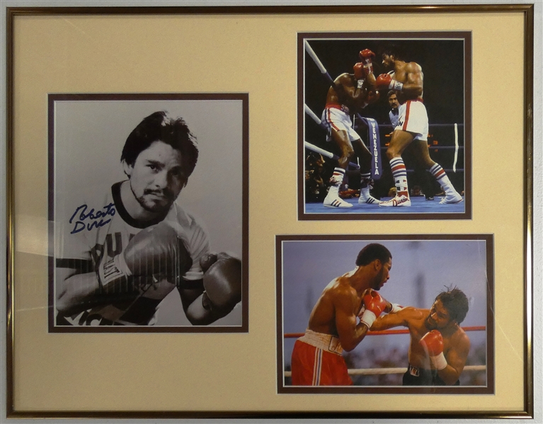 Roberto Duran Autographed Framed Display
