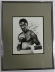 Thomas Hitman Hearns Autographed Framed 8x10