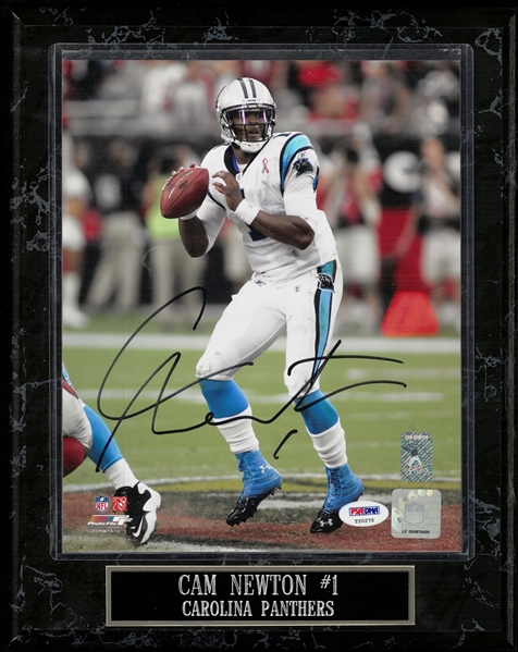 Cam Newton Autographed 8x10 Plaque