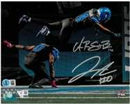 Jahmyr Gibbs & Amon-Ra St. Brown Autographed 8x10