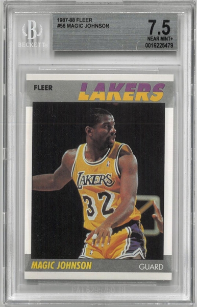 Magic Johnson BGS 7.5 1987-88 Fleer