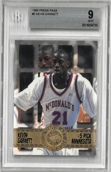 Kevin Garnett BGS 9 1995 Press Pass