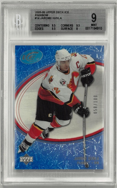 Jarome Iginla BGS 9 2005-06 Upper Deck Ice