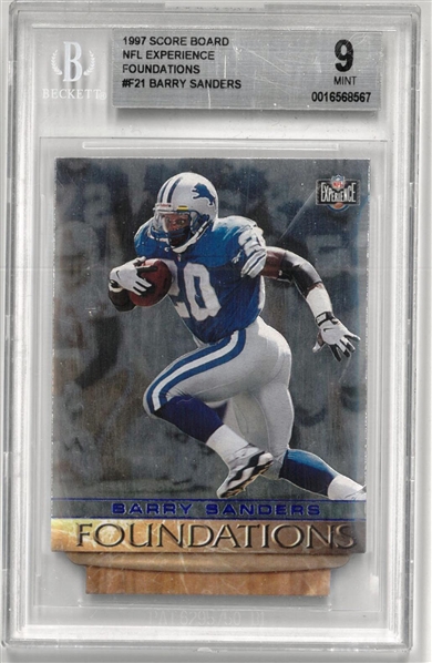 Barry Sanders BGS 9 1997 Score Board
