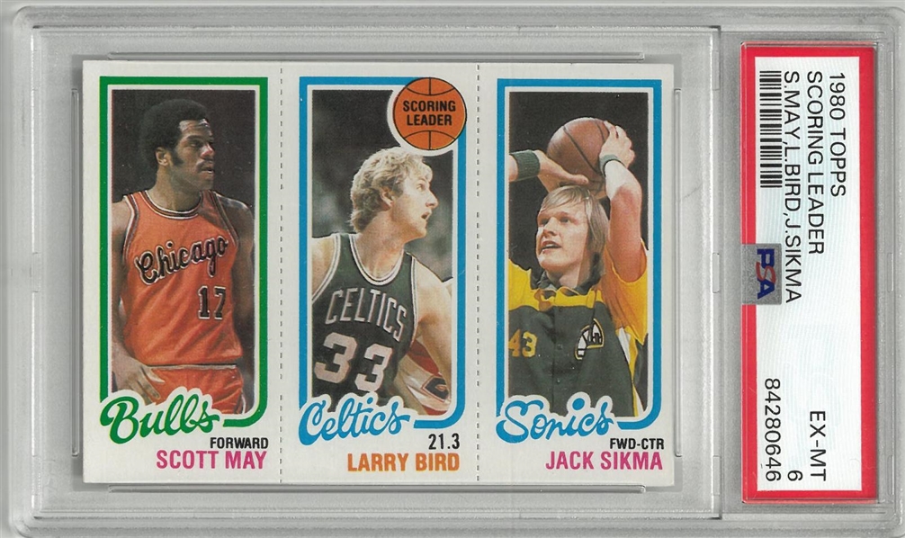Larry Bird PSA 6 1980 Topps Rookie Card