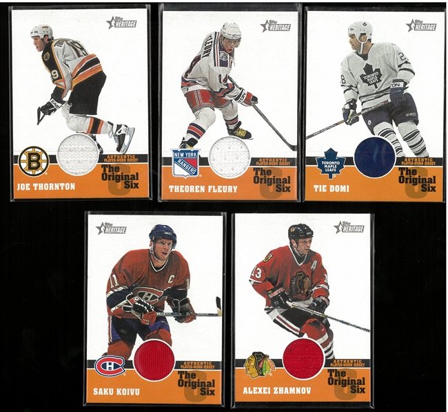2000-01 Topps Heritage Original Six Relics Lot