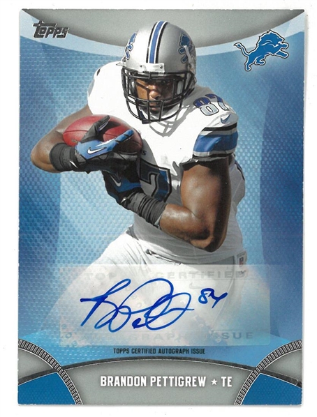 Brandon Pettigrew Autographed 2013 Topps