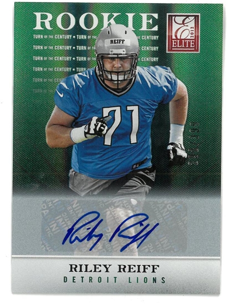 Riley Reiff Autographed 2012 Panini
